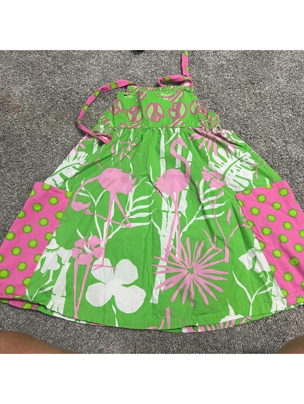 Corky's Kids Girl's Youth Green Birds of a Feather Dress size 7